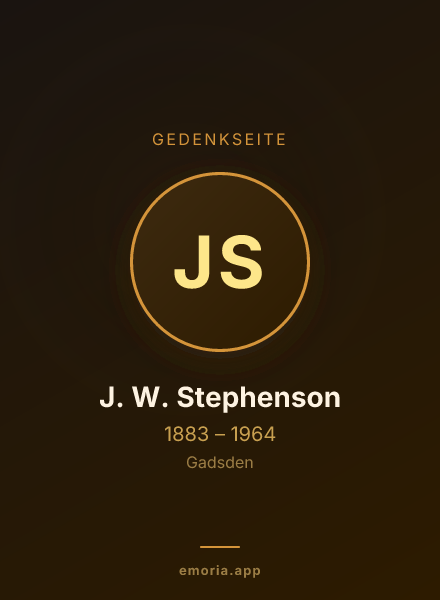 Gedenkportrait von J. W. Stephenson