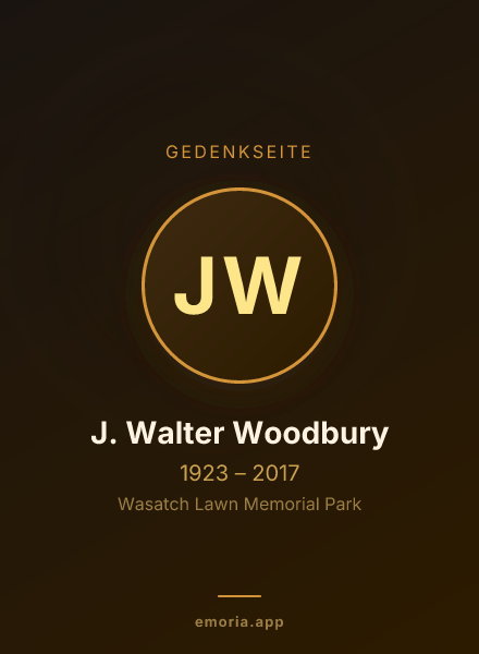 Gedenkportrait von J. Walter Woodbury