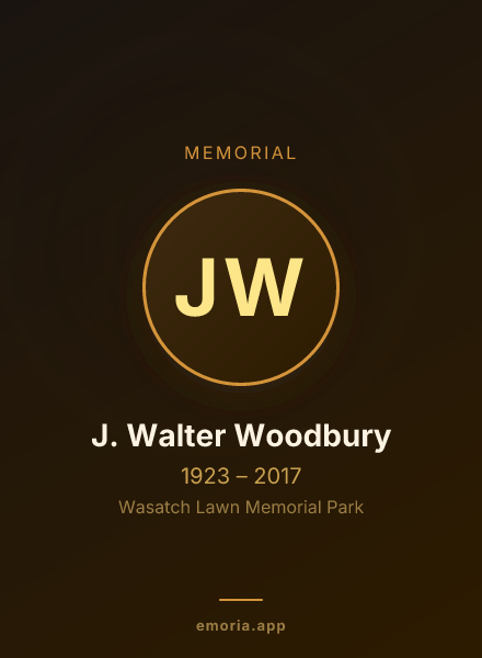 Memorial portrait of J. Walter Woodbury