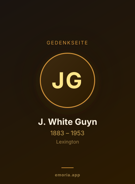 Gedenkportrait von J. White Guyn