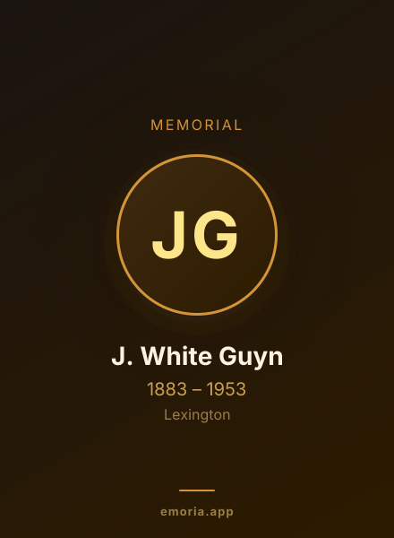 Memorial portrait of J. White Guyn