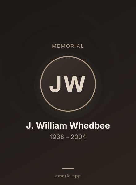 Memorial portrait of J. William Whedbee