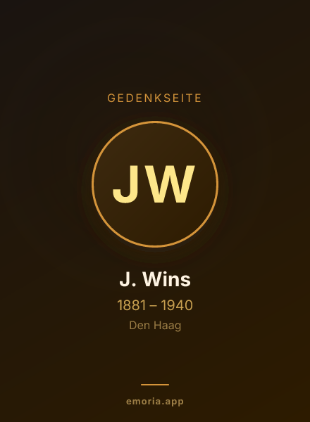 Gedenkportrait von J. Wins