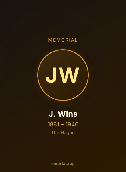 Memorial portrait of J. Wins