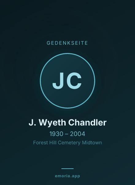 Gedenkportrait von J. Wyeth Chandler