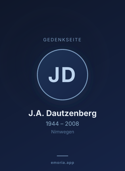 Gedenkportrait von J.A. Dautzenberg