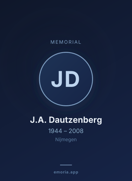 Memorial portrait of J.A. Dautzenberg
