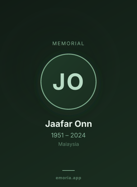 Memorial portrait of Jaafar Onn