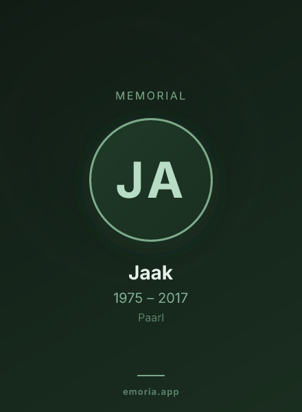 Memorial portrait of Jaak