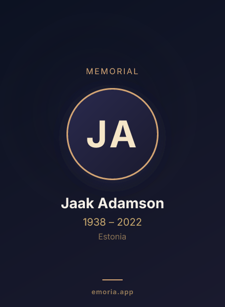 Memorial portrait of Jaak Adamson