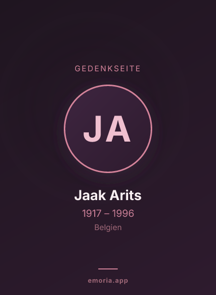 Gedenkportrait von Jaak Arits
