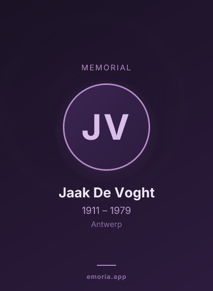 Memorial portrait of Jaak De Voght