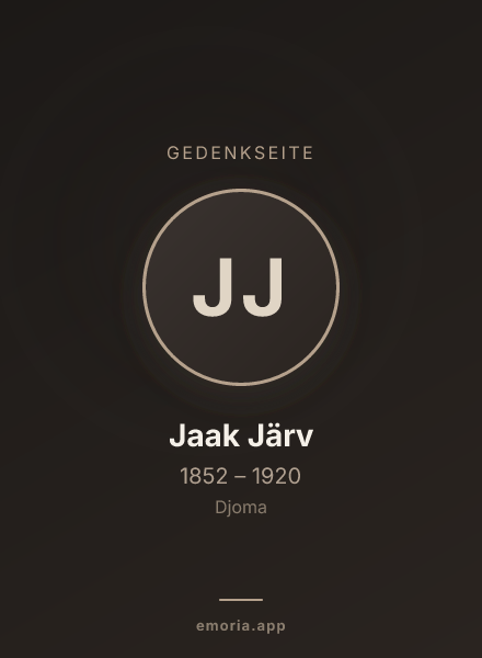 Gedenkportrait von Jaak Järv