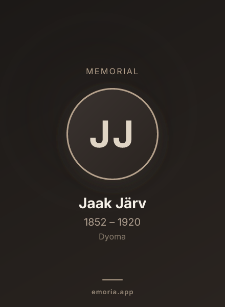 Memorial portrait of Jaak Järv