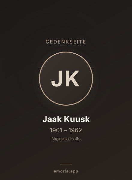 Gedenkportrait von Jaak Kuusk