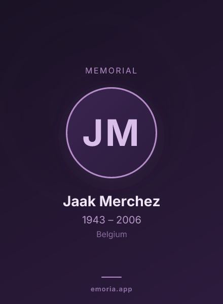 Memorial portrait of Jaak Merchez