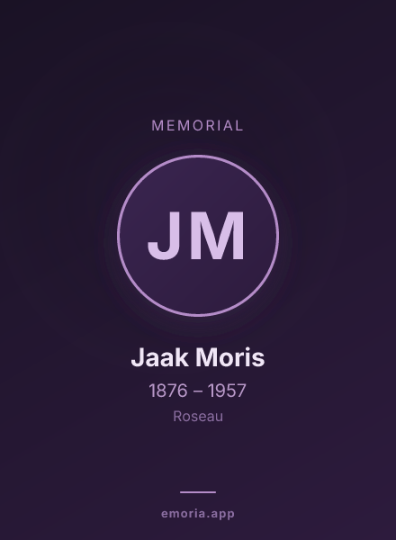 Memorial portrait of Jaak Moris