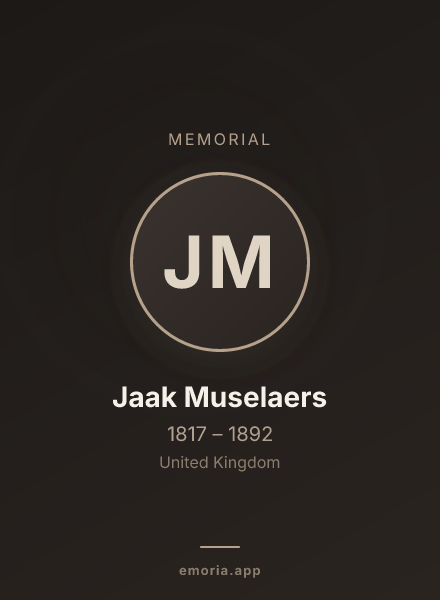 Memorial portrait of Jaak Muselaers