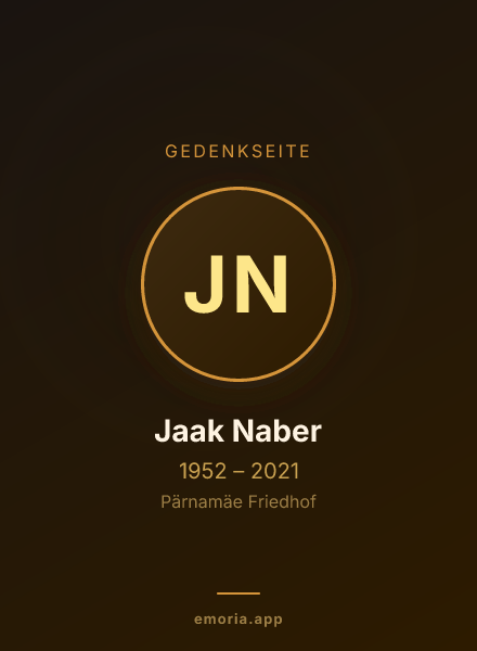 Gedenkportrait von Jaak Naber
