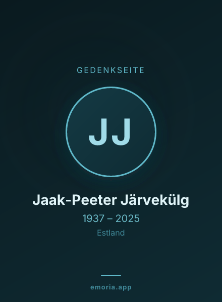 Gedenkportrait von Jaak-Peeter Järvekülg