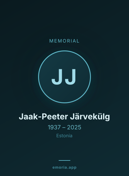 Memorial portrait of Jaak-Peeter Järvekülg
