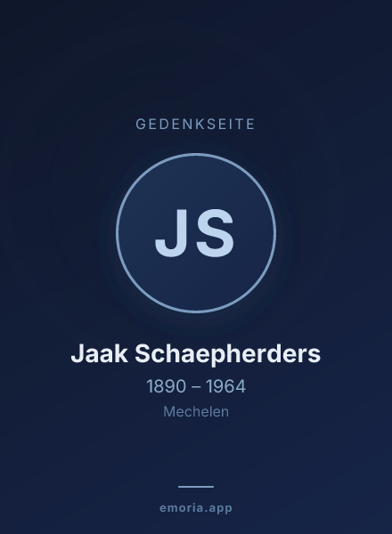 Gedenkportrait von Jaak Schaepherders