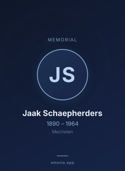 Memorial portrait of Jaak Schaepherders