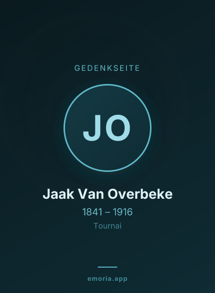 Gedenkportrait von Jaak Van Overbeke