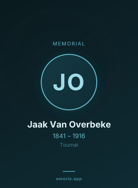 Memorial portrait of Jaak Van Overbeke