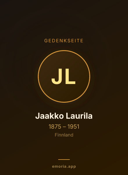 Gedenkportrait von Jaakko Laurila