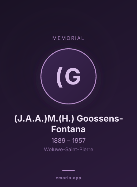 Memorial portrait of (J.A.A.)M.(H.) Goossens-Fontana