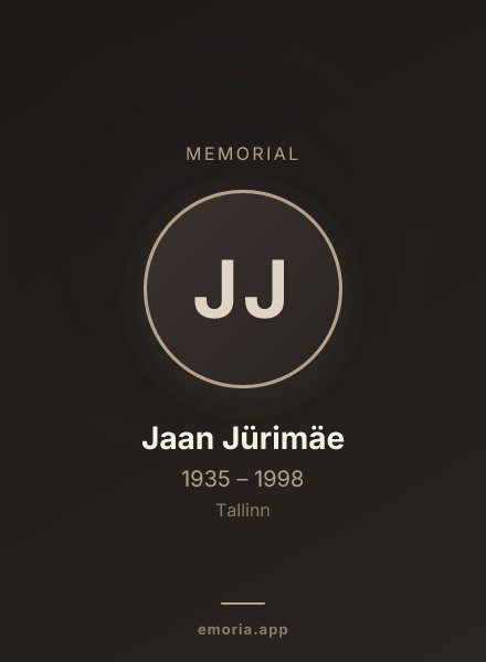Memorial portrait of Jaan Jürimäe