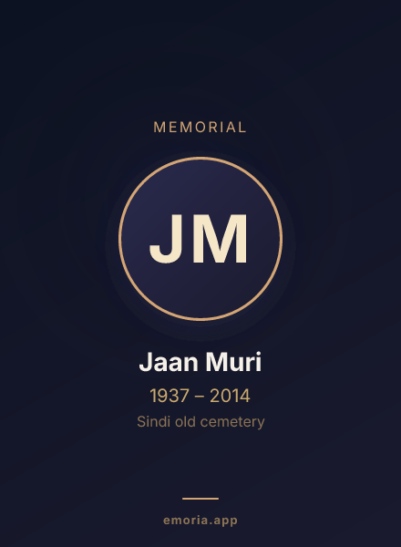 Memorial portrait of Jaan Muri