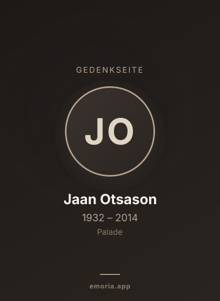 Gedenkportrait von Jaan Otsason