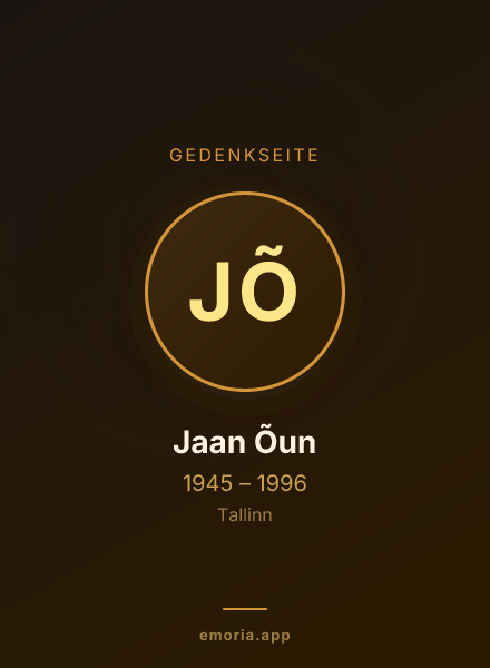 Gedenkportrait von Jaan Õun