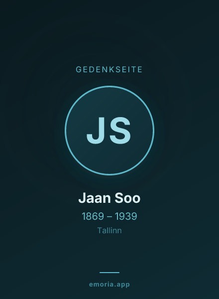 Gedenkportrait von Jaan Soo