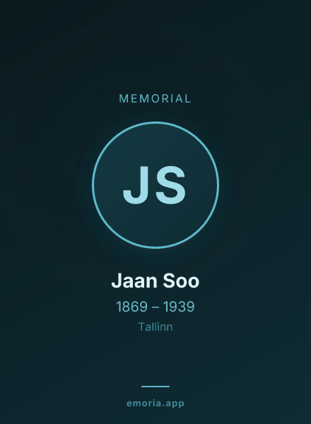 Memorial portrait of Jaan Soo