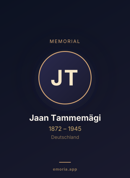 Memorial portrait of Jaan Tammemägi