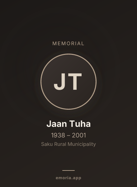 Memorial portrait of Jaan Tuha