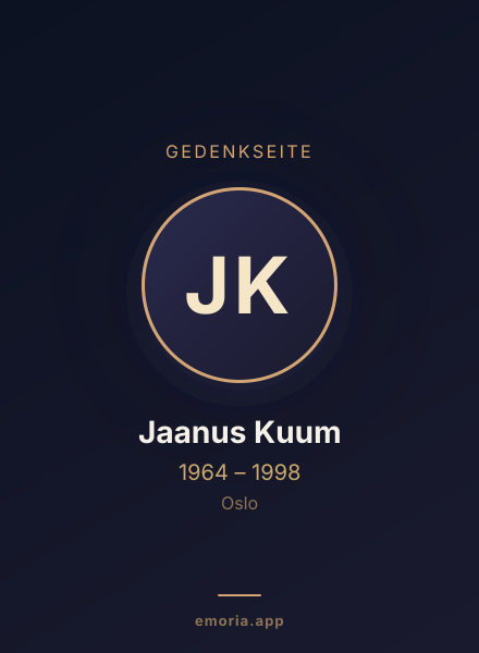 Gedenkportrait von Jaanus Kuum