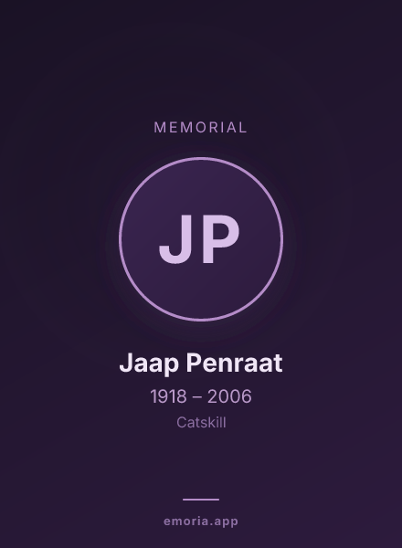 Memorial portrait of Jaap Penraat