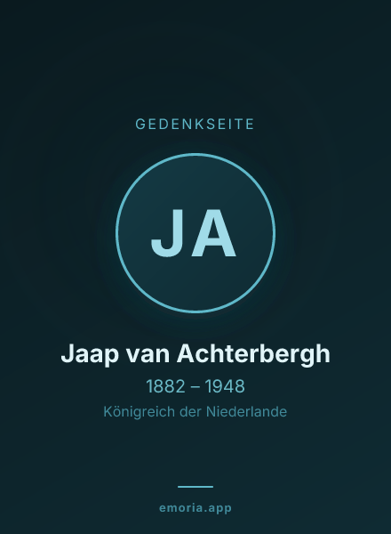 Gedenkportrait von Jaap van Achterbergh