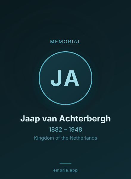 Memorial portrait of Jaap van Achterbergh