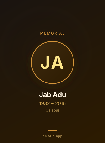 Memorial portrait of Jab Adu