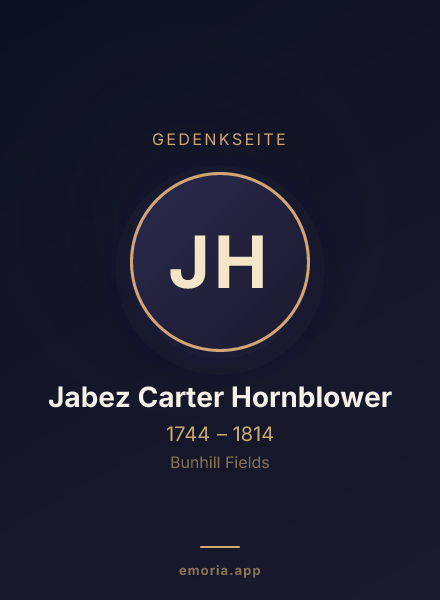 Gedenkportrait von Jabez Carter Hornblower