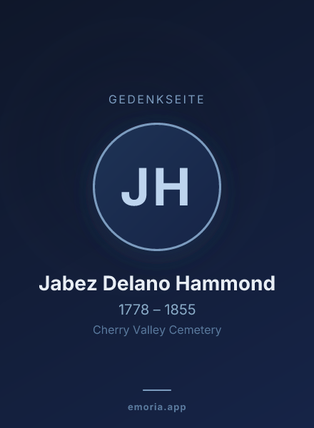 Gedenkportrait von Jabez Delano Hammond
