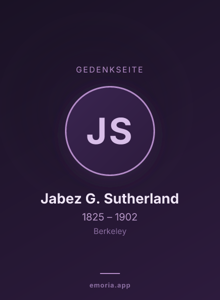 Gedenkportrait von Jabez G. Sutherland