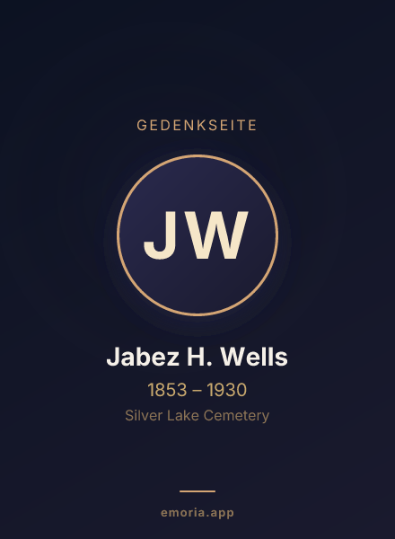 Gedenkportrait von Jabez H. Wells