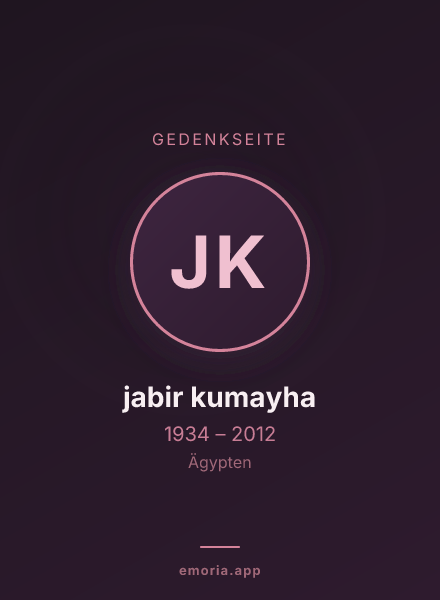 Gedenkportrait von jabir kumayha