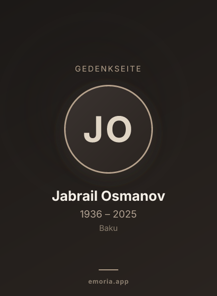 Gedenkportrait von Jabrail Osmanov